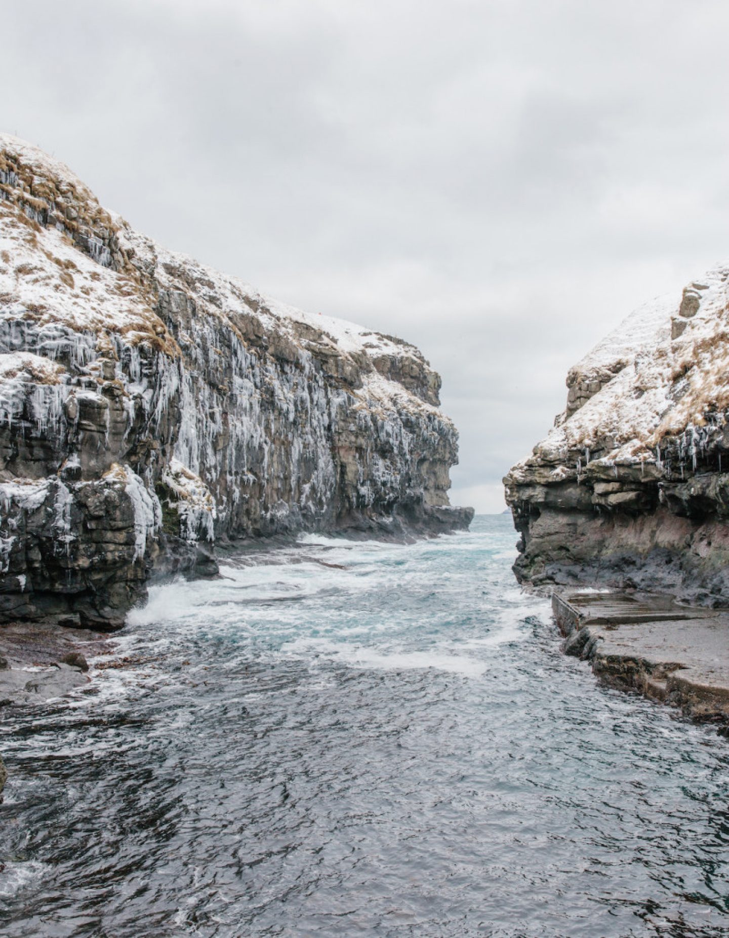 Gjógv gorge, Faroe Islands, 2016