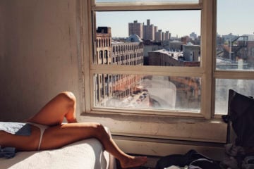 USA. Brooklyn, NY. 2009. Marion on bed.